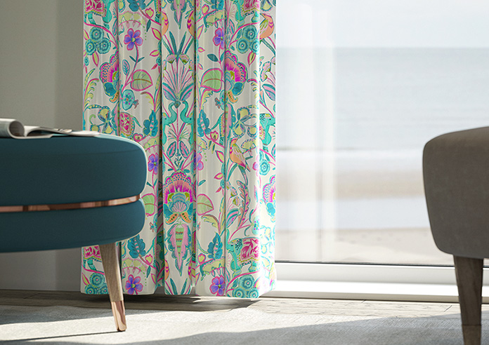 Bangalore Faux Silk, Turquoise - Made to Measure Curtain - Image 5